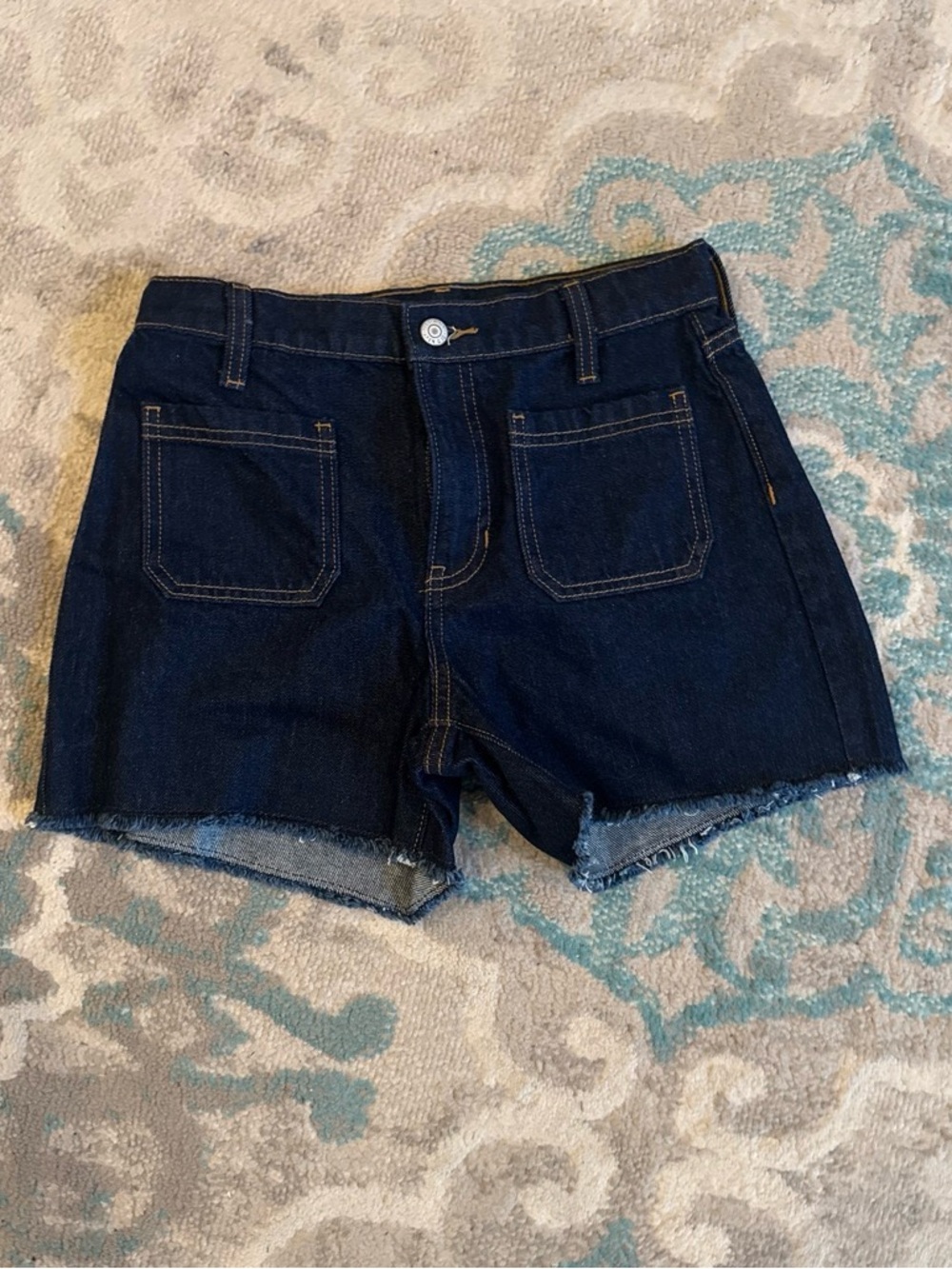 Old Navy Dark Indigo Denim Cutoff Shorts